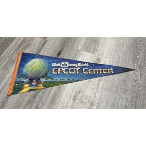 Vintage 1982 Walt Disney World Epcot Center Felt Pennant 29" Long
